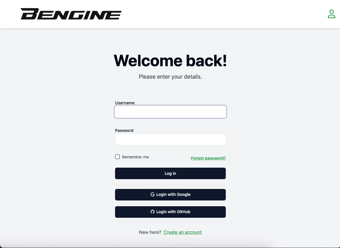 Bengine Login